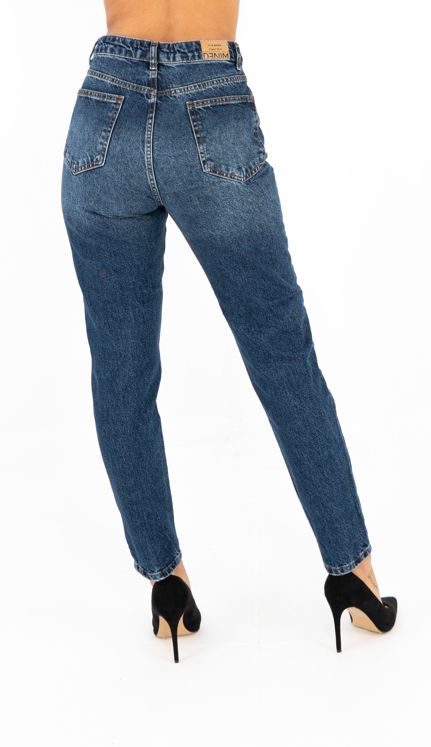 Calças Mom Fit Happy